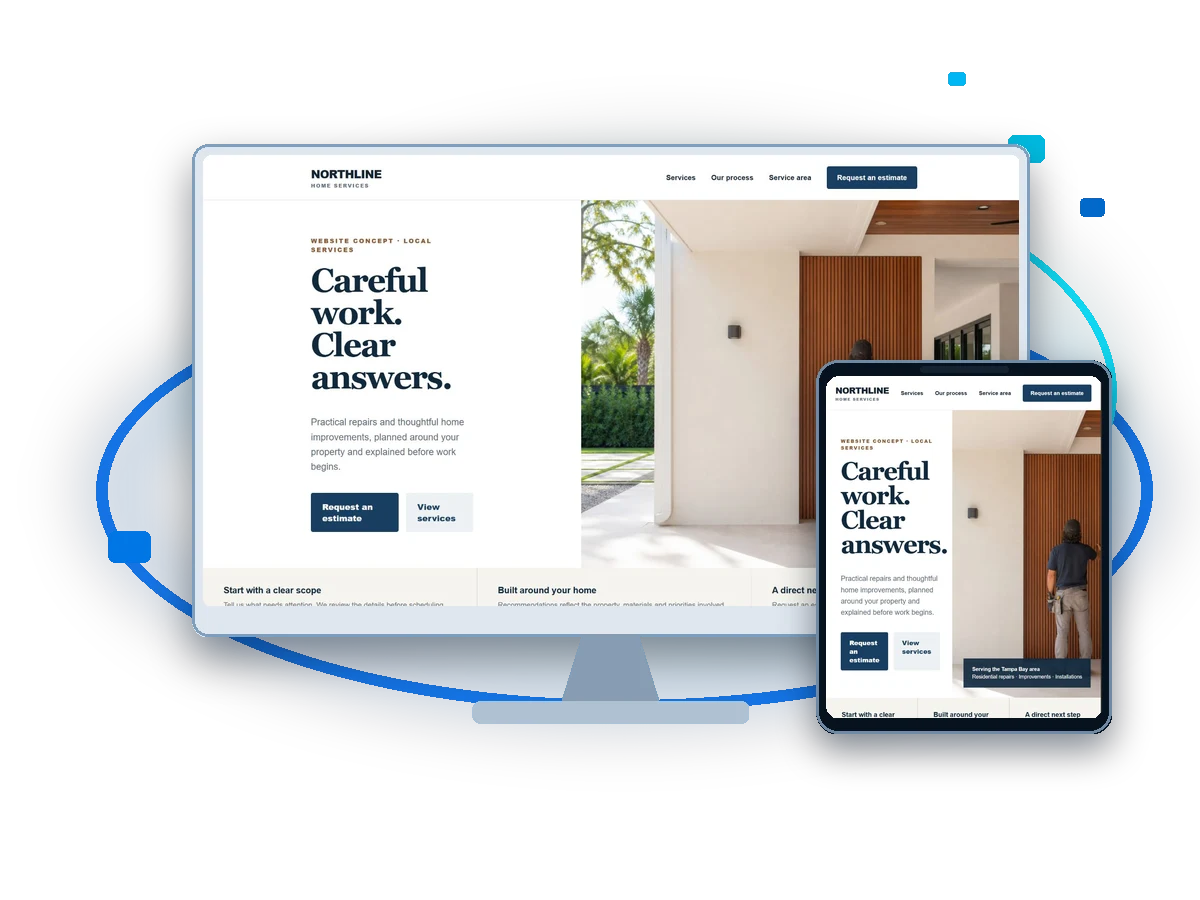 Northline website shown on desktop and mobile devices